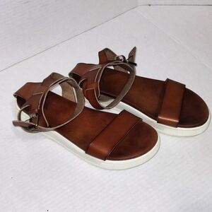 MIA Tan Leather Sandals